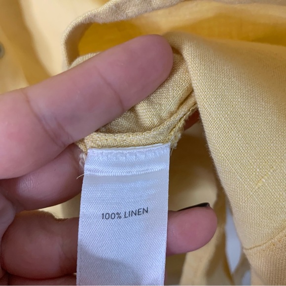 J.Jill Pure Linen 100% linen Patch pocket long sleeve button down dress MP - Picture 6 of 8